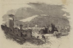 Vue de Damas, scène du récent massacre des chrétiens - English School