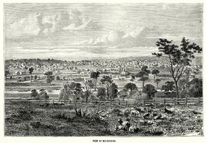Vue de Melbourne (gravure) - English School
