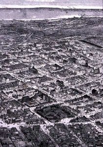 Vue de Melbourne, vers le sud jusqu