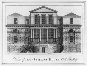 Vue de la nouvelle maison des sessions Old Bailey - English School
