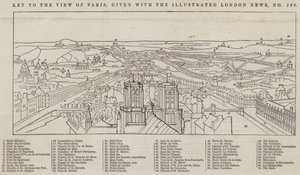 Vue de Paris, donnée avec The Illustrated London News (gravure)