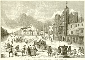 Vue du palais de St. Jamess, époque de la reine Anne - English School