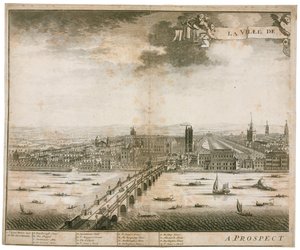Vue de Westminster et du pont - English School
