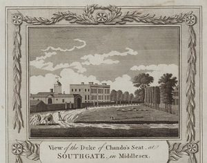 Vue du siège du duc de Chandos