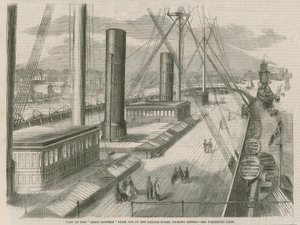 Vue du Great Eastern depuis une des boîtes à aubes, regardant vers l