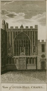 Vue de la chapelle du Guildhall, Londres - English School