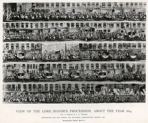 Vue de la procession du Lord Maire, vers l