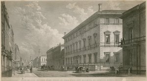 Vue du Reform Club House à Pall Mall, en construction, par Charles Barry, architecte