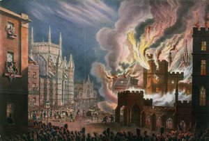 Vue de la destruction des deux Chambres du Parlement, 16 octobre 1834