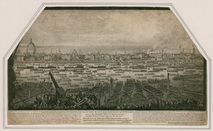 Vue du cortège funèbre de l