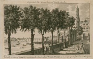 Vue des escaliers aux York Buildings dans le Strand