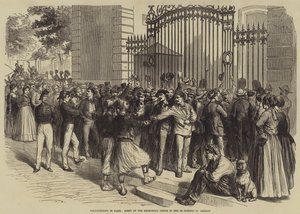 Volontariat à Paris, scène au bureau de recrutement de Saint-Dominique, Saint-Germain (gravure) - English School