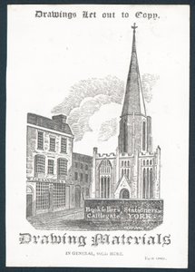 W Alexander & Son, libraires et papetiers, carte de visite - English School