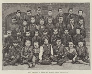 Orphelins et vagabonds de Londres, matière première pour le conseil scolaire (gravure) - English School
