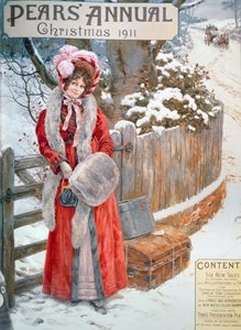 En attendant la diligence, du Pears Annual, Noël 1911 - English School