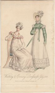 Robes de marche et de soirée pour juillet 1818 - English School