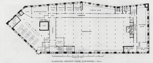 Entrepôt, rue Chepstow, Manchester (gravure) - English School