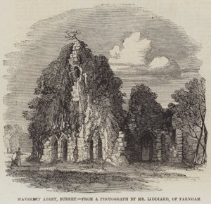 Abbaye de Waverley, Surrey (gravure) - English School