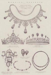 Mariage de la princesse Maud de Galles et du prince Charles de Danemark (lithographie en couleur)