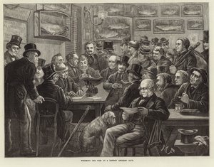 Pesée des poissons dans un club de pêcheurs de Londres - English School