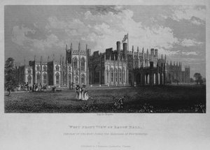Vue de la façade ouest de Eaton Hall, siège du très noble marquis de Westminster
