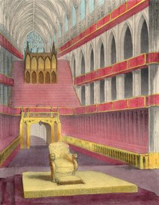 Abbaye de Westminster, préparée pour le couronnement de la reine Victoria - English School