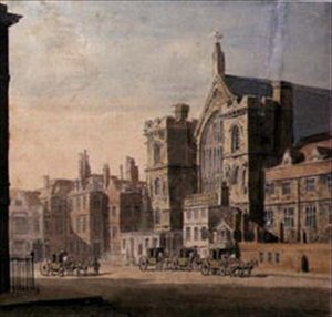 Westminster Hall et New Palace Yard, c.1808