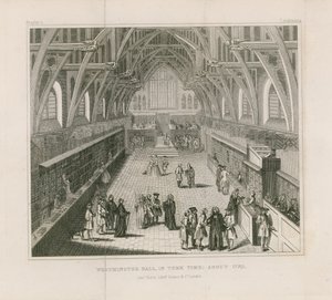 Westminster Hall en période de session, vers 1770 - English School