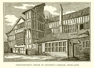 Maison de Whittington dans Swithins Passage, Moor-Lane