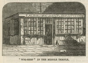Boutique de perruques dans le Middle Temple - English School