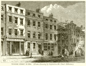 Rue Wigmore en 1820