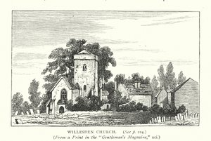 Église de Willesden (gravure) - English School