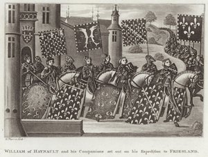 Guillaume de Hainaut et ses compagnons partent en expédition en Frise
