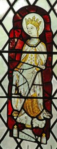 Fenêtre chapelle Chap-Ed-Confessor représentant Sainte Catherine - English School