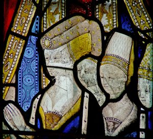 Fenêtre Ew représentant la reine Elizabeth Woodville - les filles de