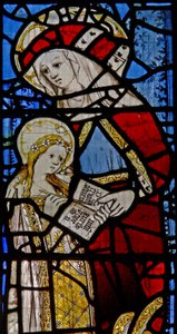 Fenêtre Ew représentant Sainte Anne et la Vierge Marie - English School