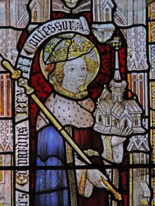 Saint Ethelbert (mal étiqueté comme Édouard le Confesseur au XIXe siècle!) - English School