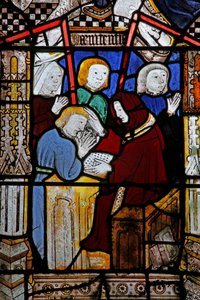 Fenêtre représentant les Sept Sacrements : Pénitence