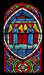 Fenêtre Ew représentant deux anges