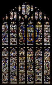 Fenêtre N5 représentant le Magnificat dans le transept nord - English School