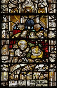 Fenêtre Nw représentant Saint Martin ayant une vision du Christ - English School