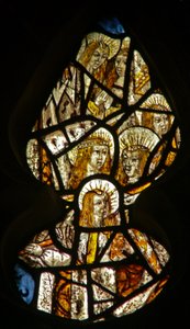 Fenêtre S2 représentant Sainte Ursule et quelques-unes des 11 000 vierges martyres - English School