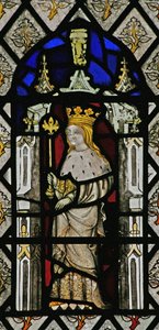 Fenêtre Sa représentant une reine ? - Philippa ? - ou Henri VI ? - English School