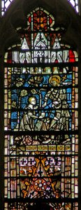 Fenêtre c6-7 représentant une scène de Résurrection : Noli Me Tangere - English School