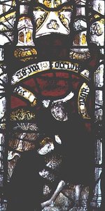 Fenêtre représentant les offrandes de Caïn et Abel, britannique