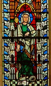 Vitrail représentant Sainte Marguerite - English School