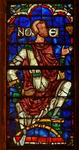 Fenêtre représentant une figure généalogique : le patriarche Noé