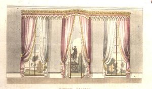 Draperie de fenêtre, planche 114 de Ackermann