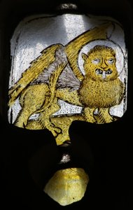 Fenêtre représentant un symbole évangélique : le lion de Saint Marc
