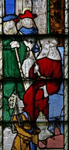 Fenêtre n5 représentant Salomon et la Reine de Saba